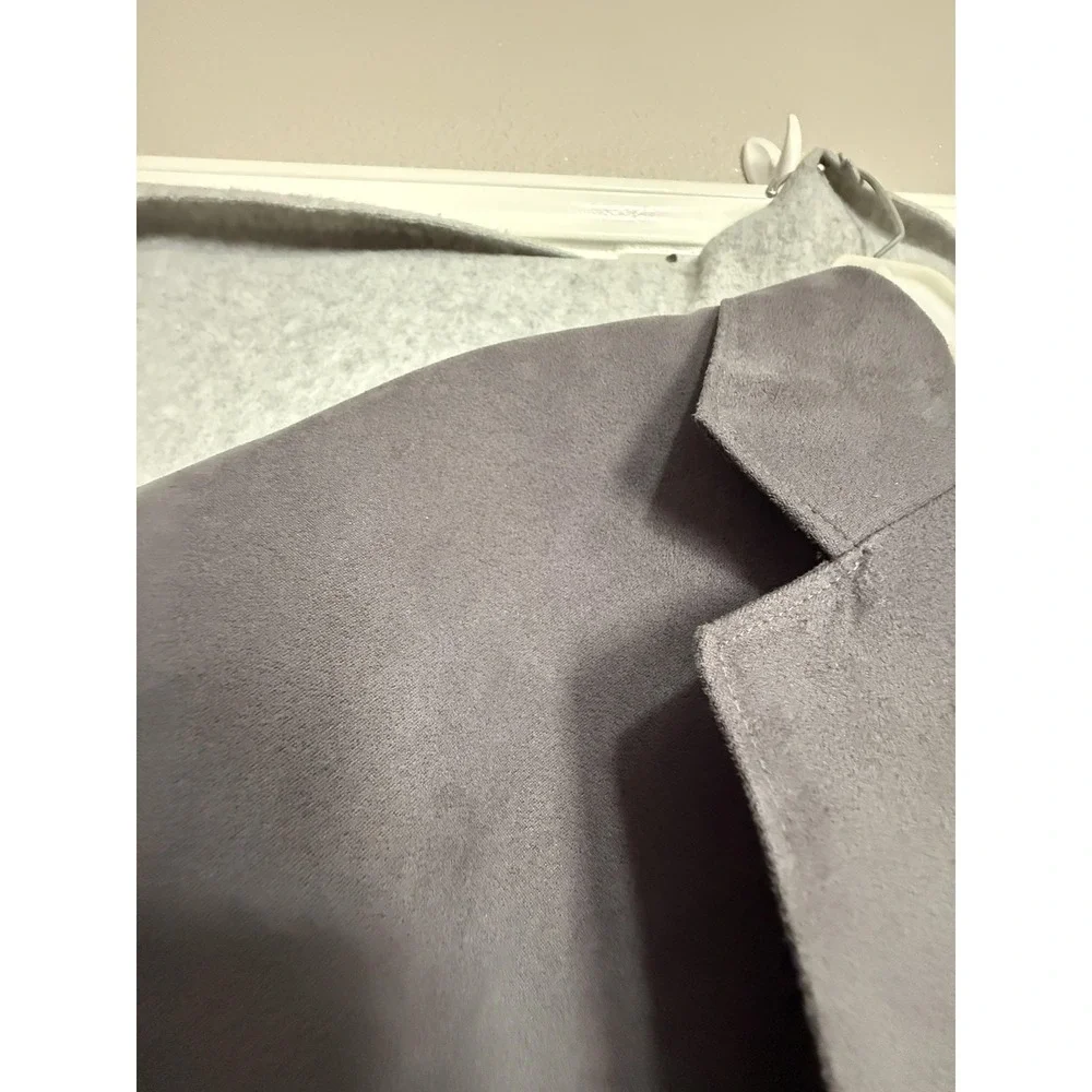 Harmony Blazer Sport Coat Mens 52 Gray Faux Suede Western Cowboy Jacket